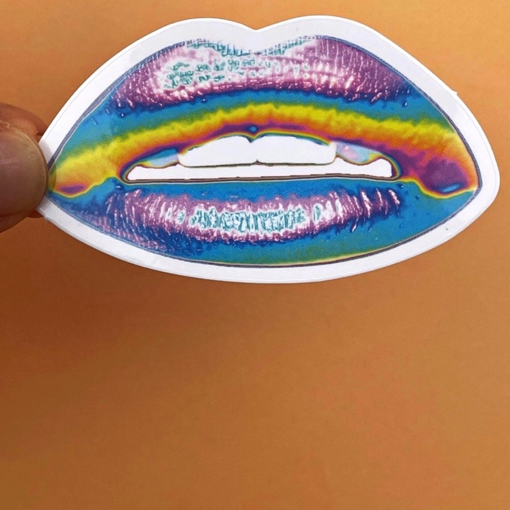 Chrome Lipstick Sticker
